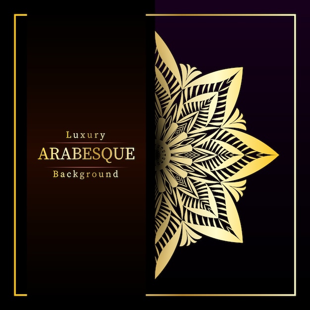 Creative Luxury mandala background with golden arabesque decoration