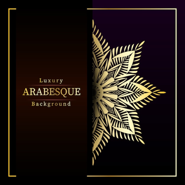 Creative luxury mandala background with golden arabesque decoration