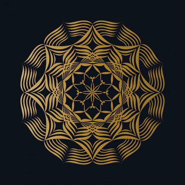 Creative Luxury mandala background with golden arabesque decoration