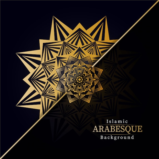 Creative Luxury mandala background with golden arabesque decoration