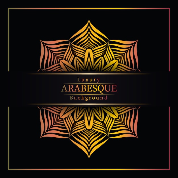 Creative Luxury mandala background with golden arabesque decoration