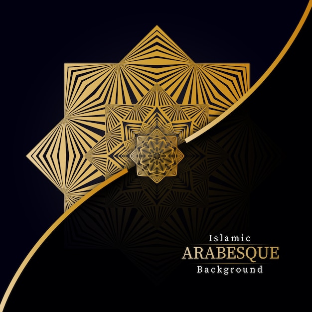 Creative Luxury Mandala Background with golden arabesque decoration