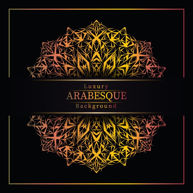 Creative Luxury mandala background with golden arabesque decoration