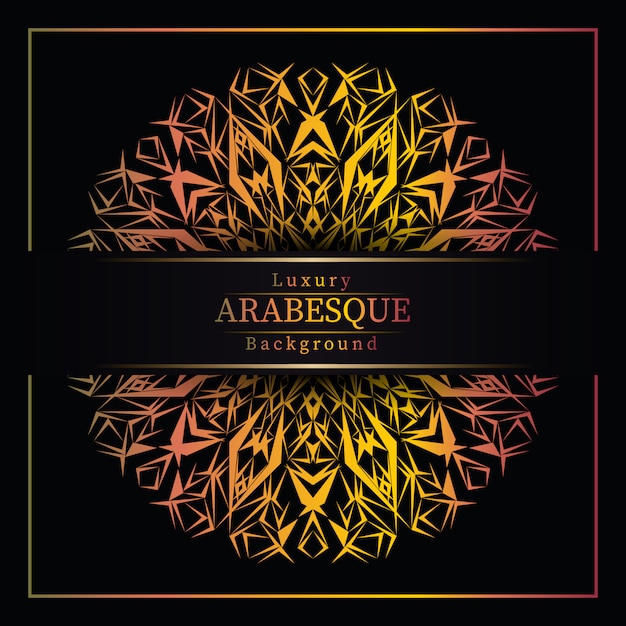 Creative Luxury mandala background with golden arabesque decoration