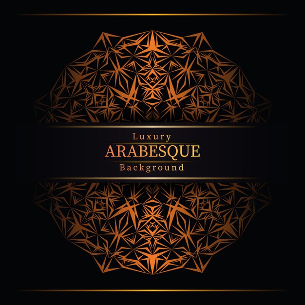 Creative Luxury mandala background with golden arabesque decoration