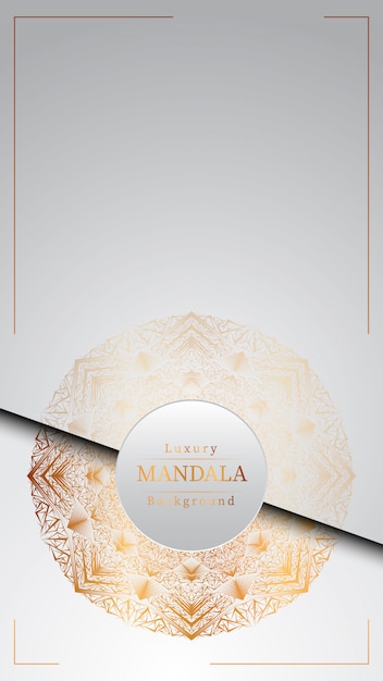 Creative luxury mandala background with golden arabesque decoration