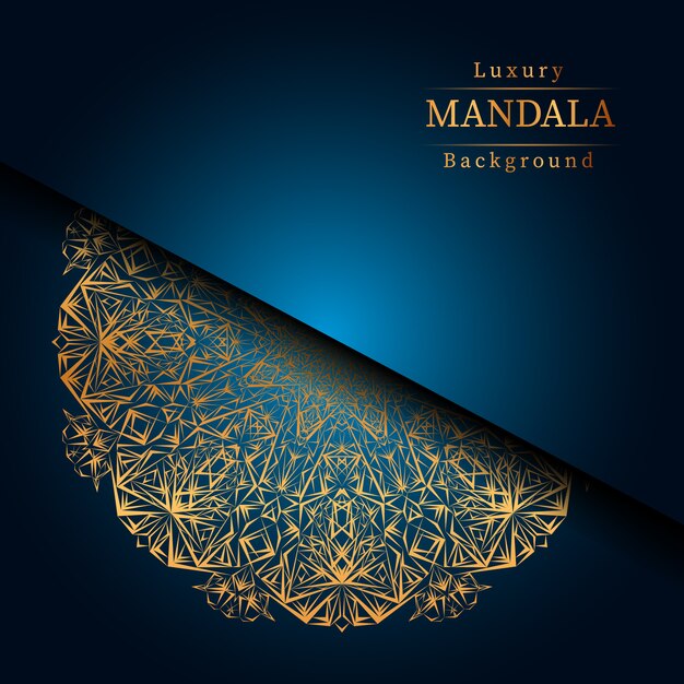 Creative Luxury mandala background with golden arabesque pattern vector