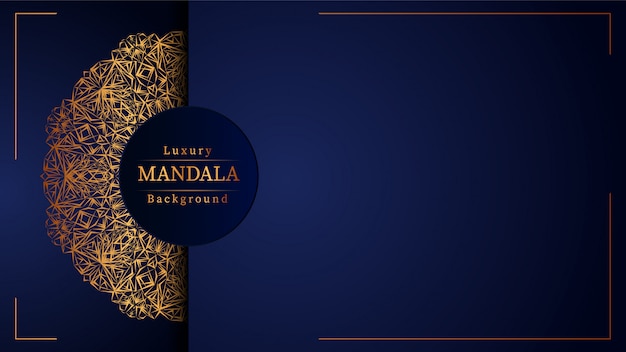Creative Luxury mandala background with golden arabesque pattern vector