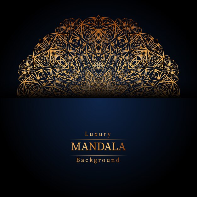 Vector creative luxury mandala background with golden arabesque pattern vector