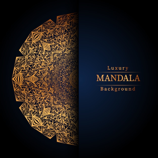 Creative Luxury mandala background with golden arabesque pattern vector