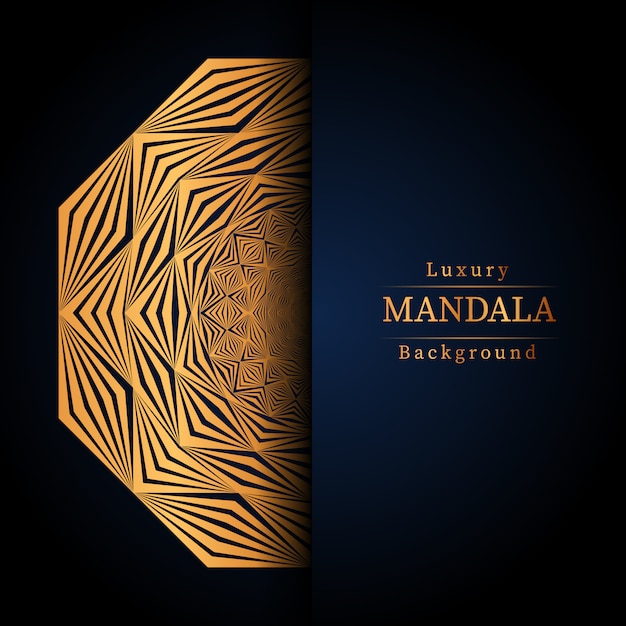 Creative luxury mandala background with golden arabesque pattern