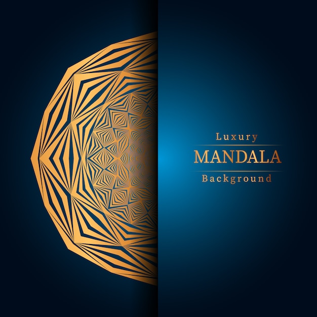 Creative Luxury mandala background with golden arabesque pattern