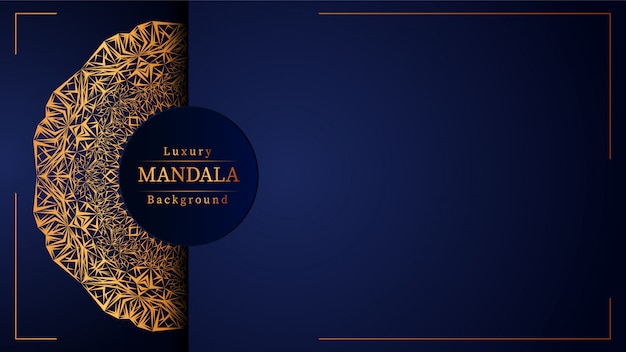 Creative Luxury mandala background with golden arabesque