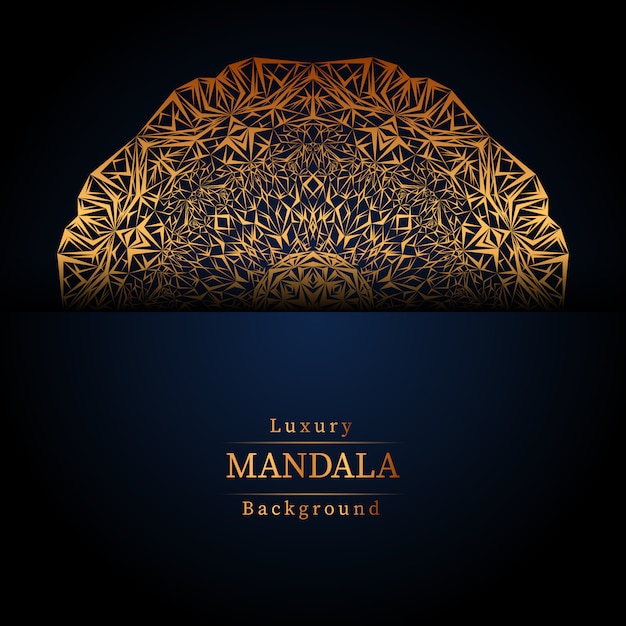 Creative Luxury mandala background with golden arabesque