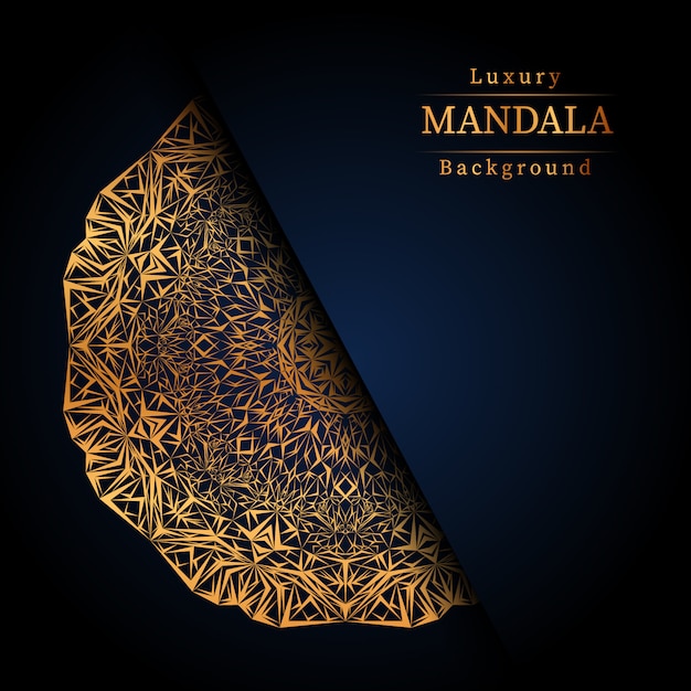 Creative Luxury mandala background with golden arabesque