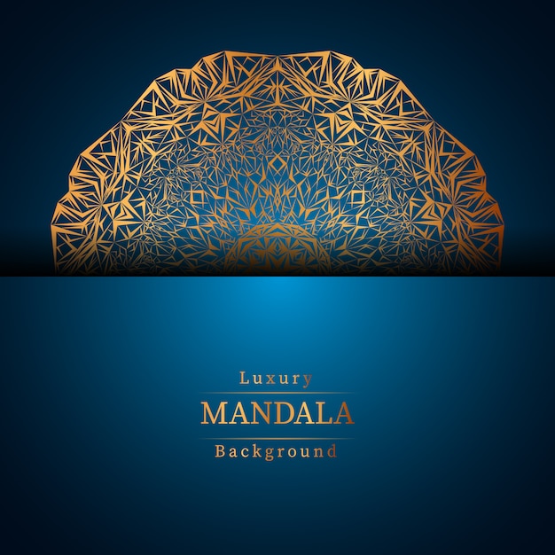 Creative Luxury mandala background with golden arabesque