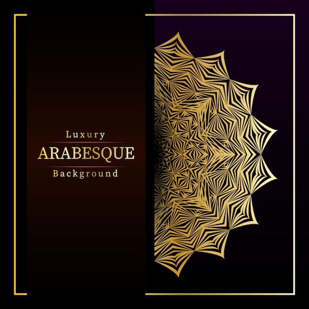 Creative Luxury mandala background with golden arabesque  