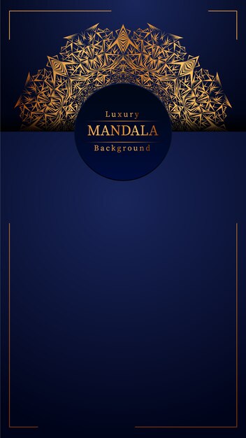 Creative luxury mandala background with golden