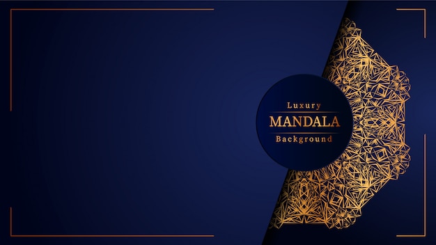 Creative Luxury mandala background with golden