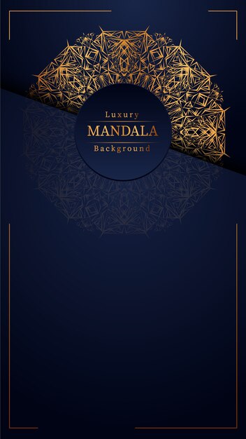 Vector creative luxury mandala background with golden