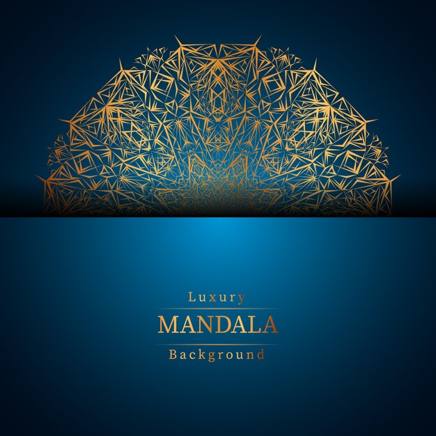 Creative Luxury mandala background with golden