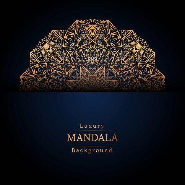 Creative Luxury mandala background with golden