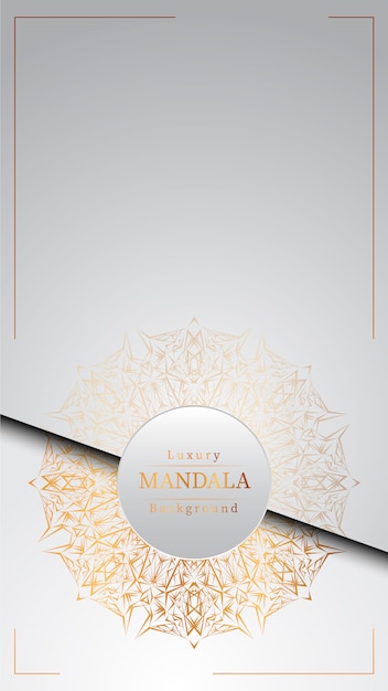 Creative Luxury mandala background with golden