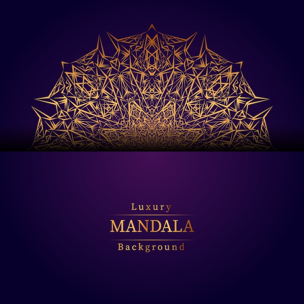 Creative Luxury mandala background with golden