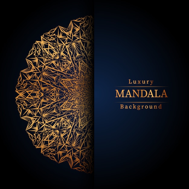 Creative Luxury mandala background with golden