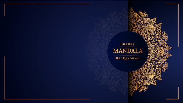 Creative Luxury mandala background with golden