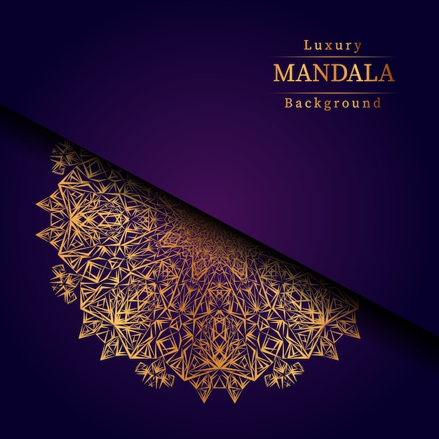 Creative Luxury mandala background with golden