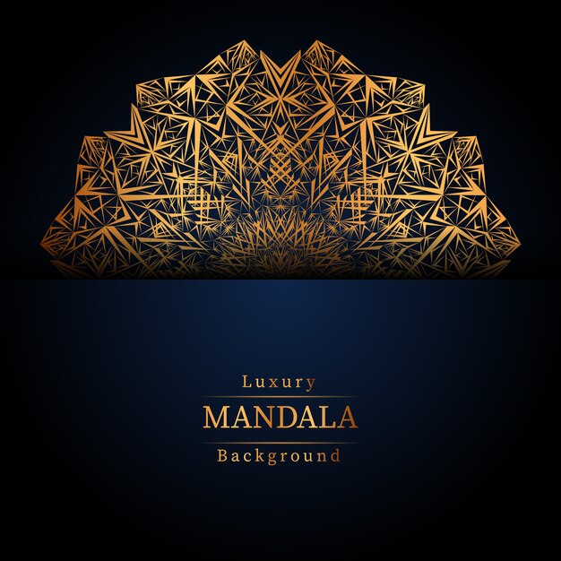 Creative Luxury mandala background with golden