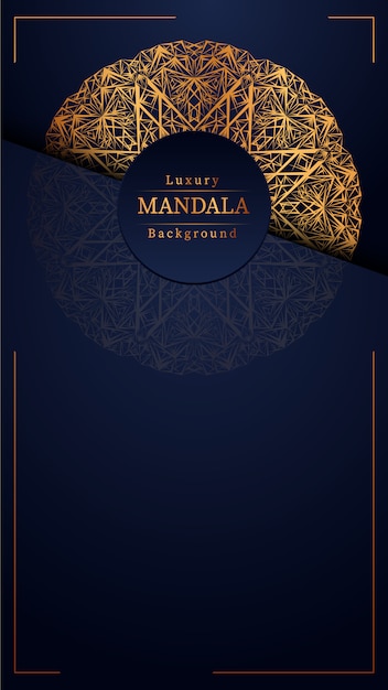 Vector creative luxury mandala background with golden