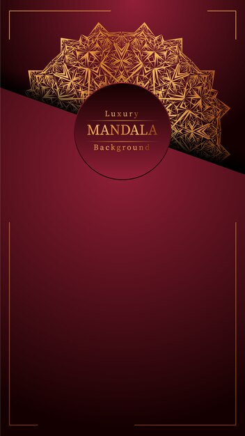 Creative Luxury mandala background with golden