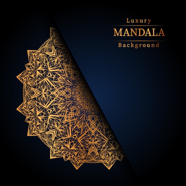 Creative Luxury mandala background with golden