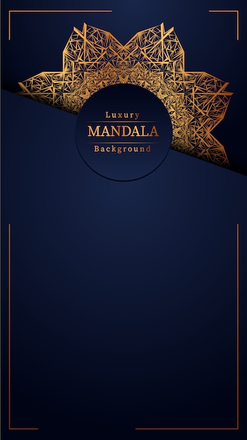 Creative Luxury mandala background with golden