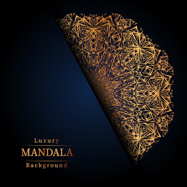 Creative Luxury mandala background with golden