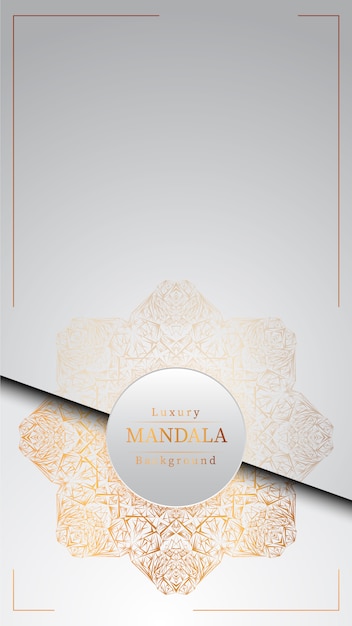 Creative Luxury mandala background with golden