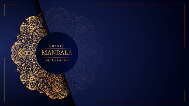 Creative Luxury mandala background with golden