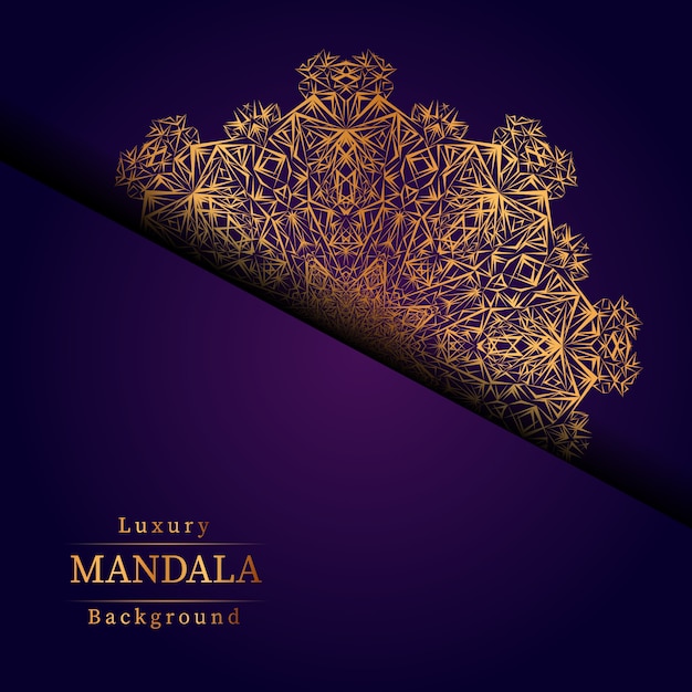 Creative Luxury mandala background with golden