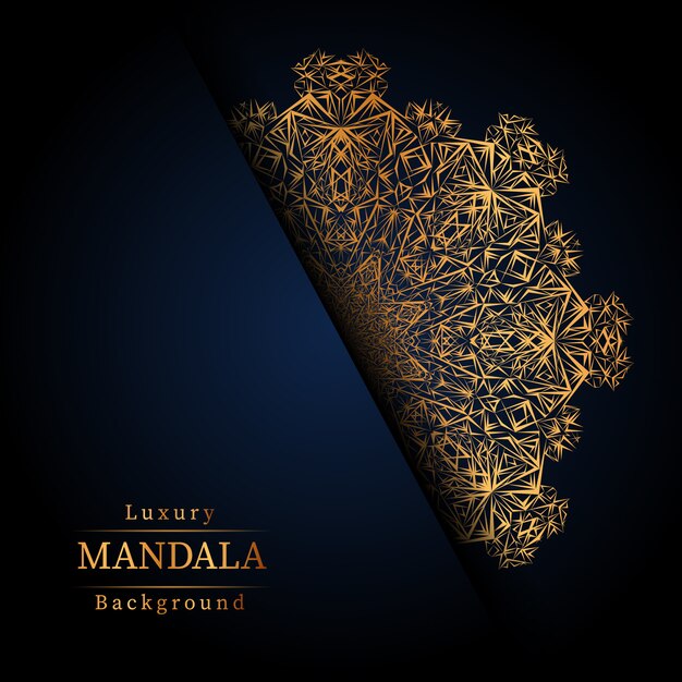 Creative Luxury mandala background with golden