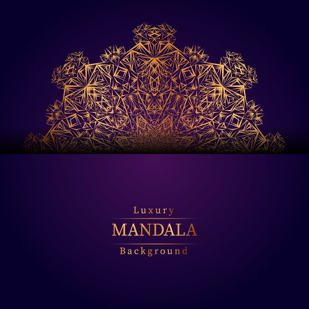 Creative Luxury mandala background with golden