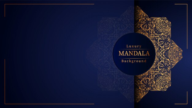 Sfondo di mandala di lusso creativo con dorato