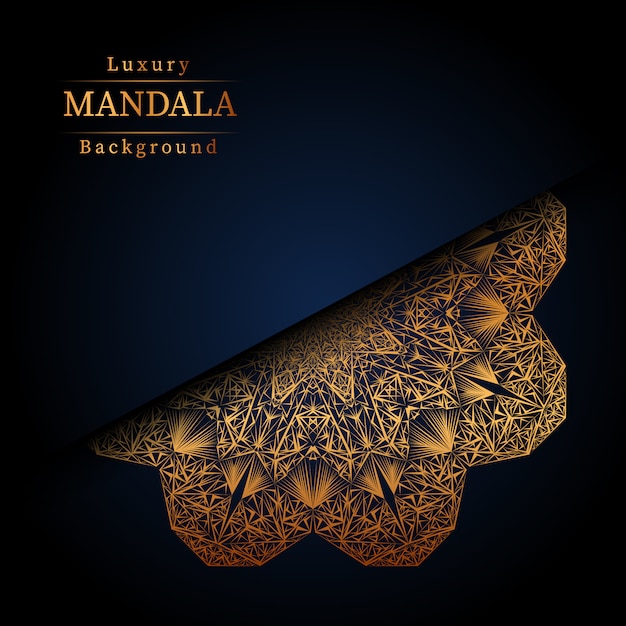 Vector creative luxury mandala background with golden