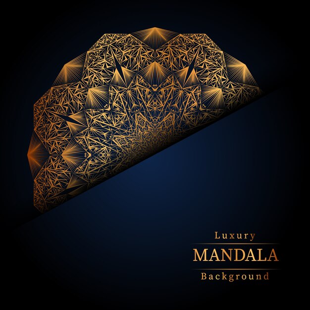 Creative Luxury mandala background with golden