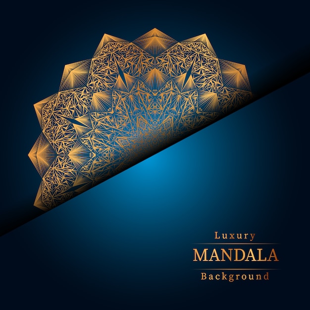 Creative Luxury mandala background with golden