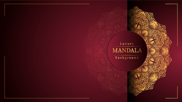 Creative Luxury mandala background with golden