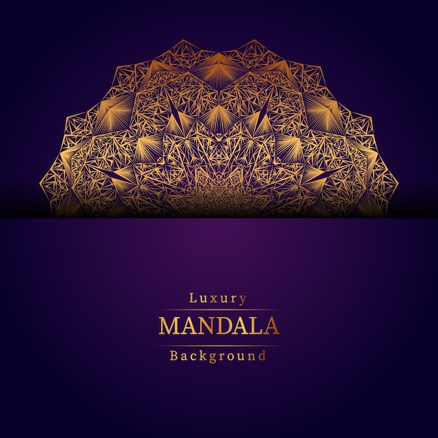 Creative Luxury mandala background with golden