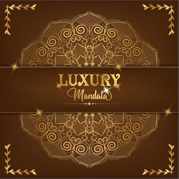 Creative Luxury mandala background with golden