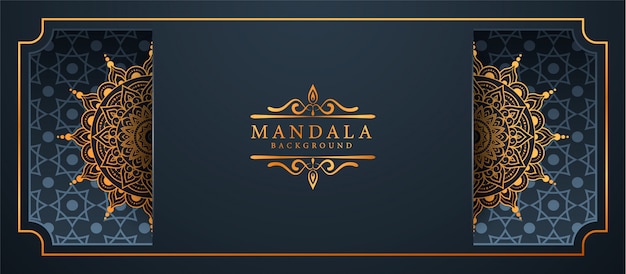 Creative luxury mandala banner background